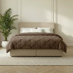 Easy Dekbed Diamond Pintuck - Taupe