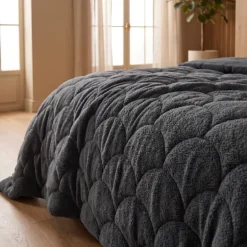Easy Dekbed Teddy - Antraciet