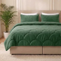Easy Dekbed Teddy - Groen