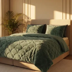 Easy Dekbed Teddy - Groen