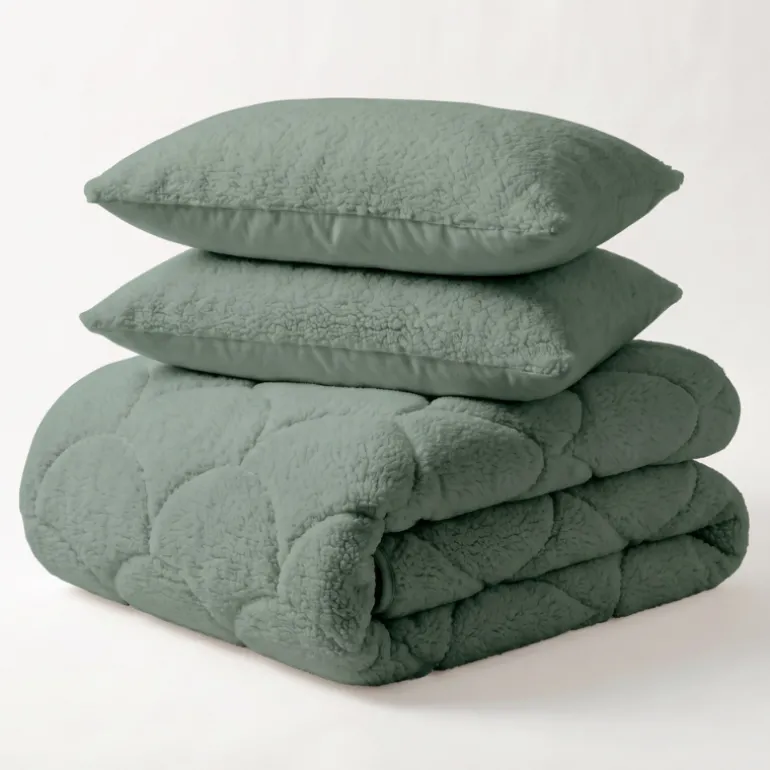 Easy Dekbed Teddy - Groen