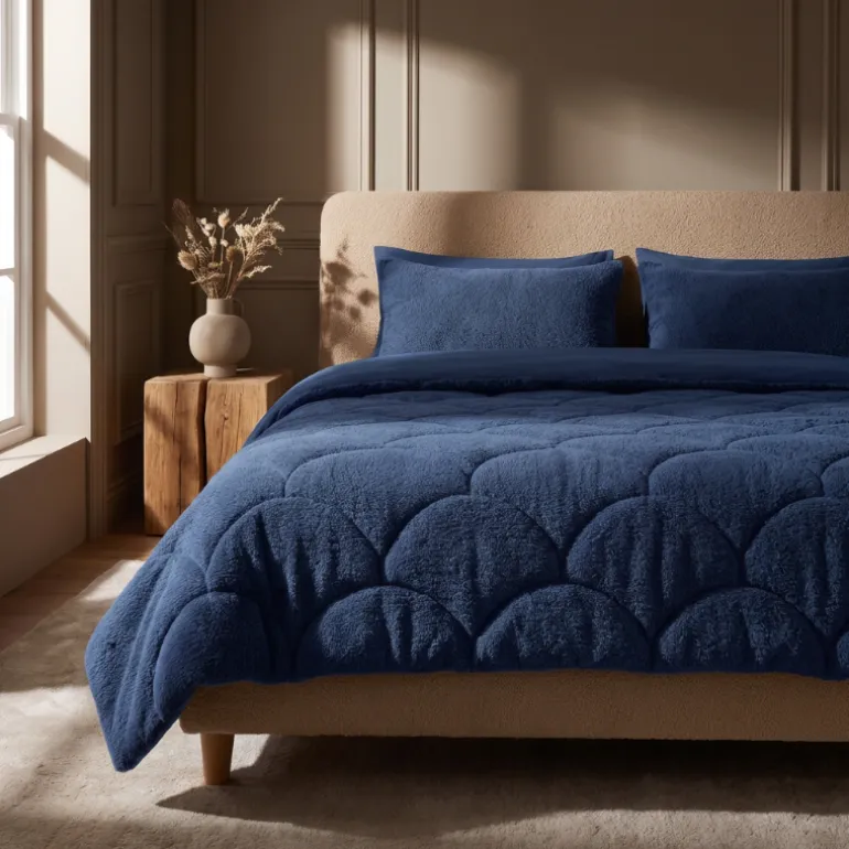 Easy Dekbed Teddy - Navy