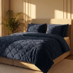 Easy Dekbed Teddy - Navy
