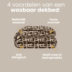 Easy Dekbed Zonder Overtrek - Abstract - Bruin