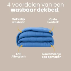Easy Dekbed Zonder Overtrek - Blauw