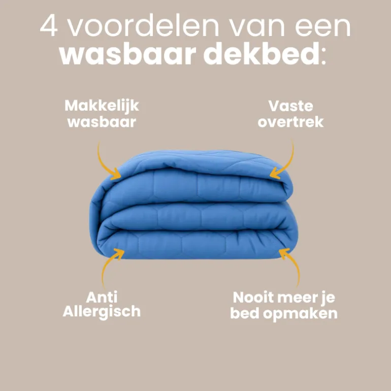 Easy Dekbed Zonder Overtrek - Blauw