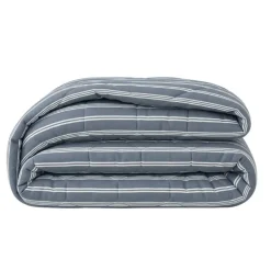 Easy Dekbed Zonder Overtrek - Double Stripe - Blauw