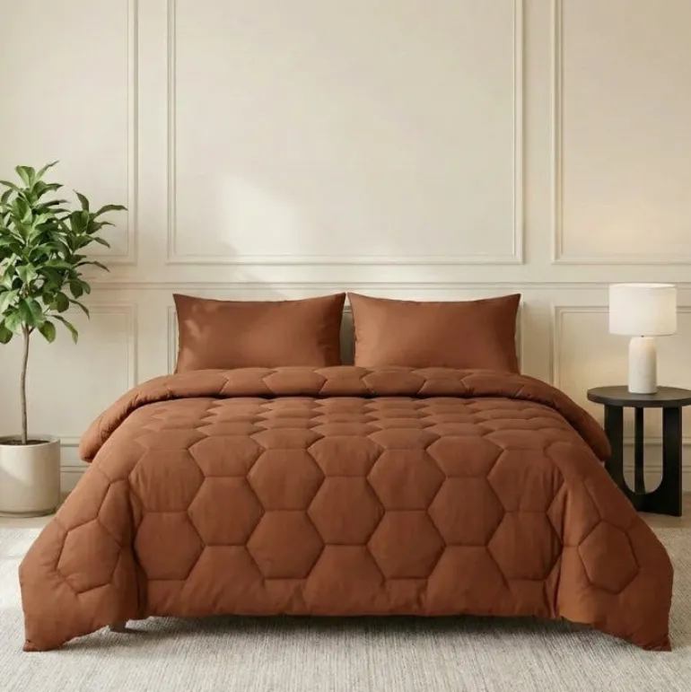 Easy Dekbed Zonder Overtrek - Mocha Mousse