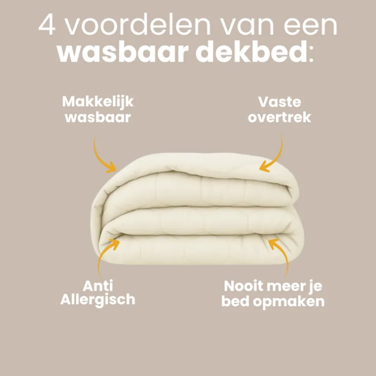 Easy Dekbed Zonder Overtrek - Off White