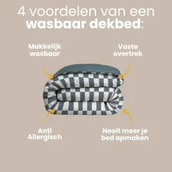 Easy Dekbed Zonder Overtrek - Pastel Rectangles