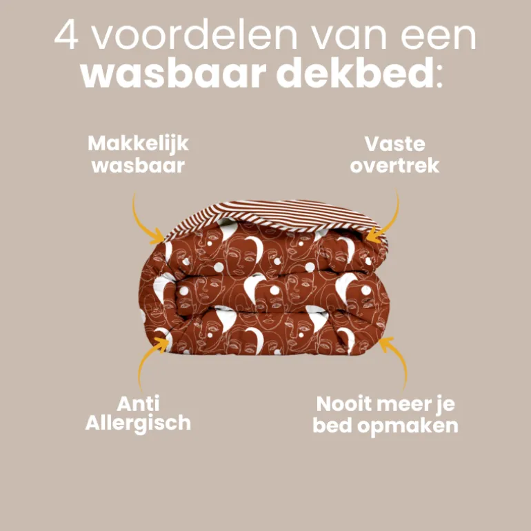 Easy Dekbed Zonder Overtrek - Red Faces
