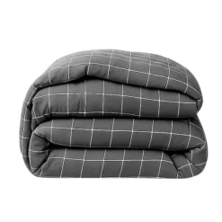 Easy Dekbed Zonder Overtrek - Squares - Grijs