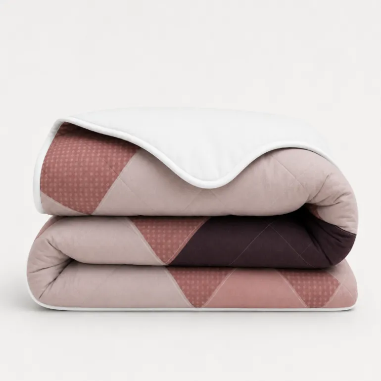 Easy Dekbed Zonder Overtrek Triangular Bliss - Roze