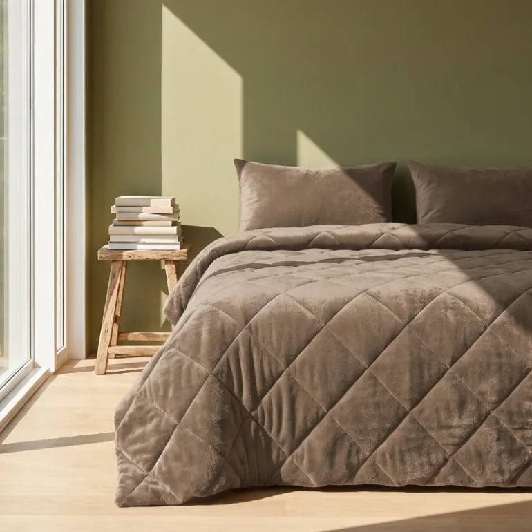Easy Dekbed Zonder Overtrek - Velvet - Taupe