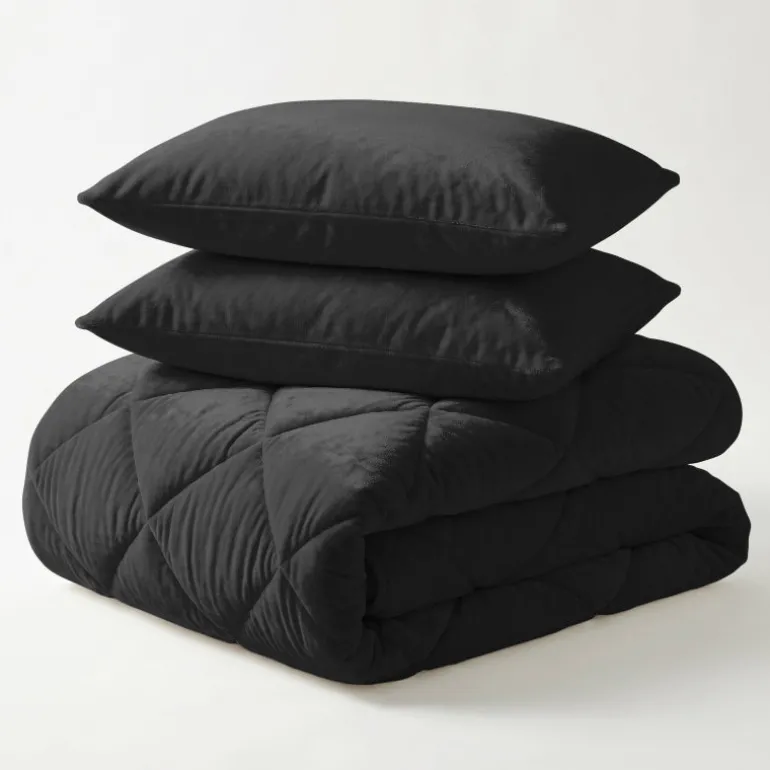 Easy Dekbed Zonder Overtrek - Velvet - Antraciet
