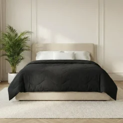 Easy Dekbed Zonder Overtrek Wave Uni - Zwart