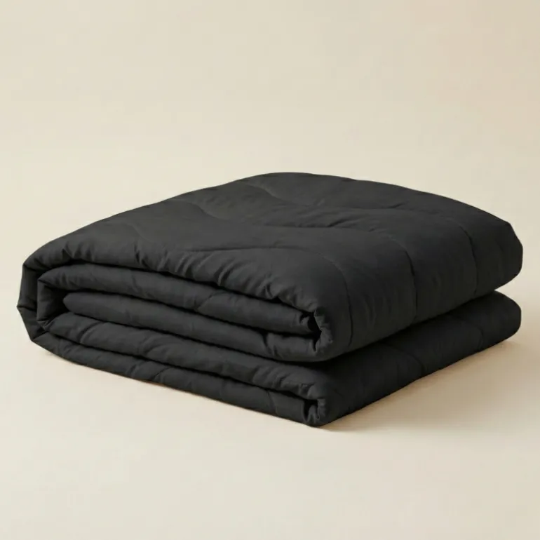 Easy Dekbed Zonder Overtrek Wave Uni - Zwart
