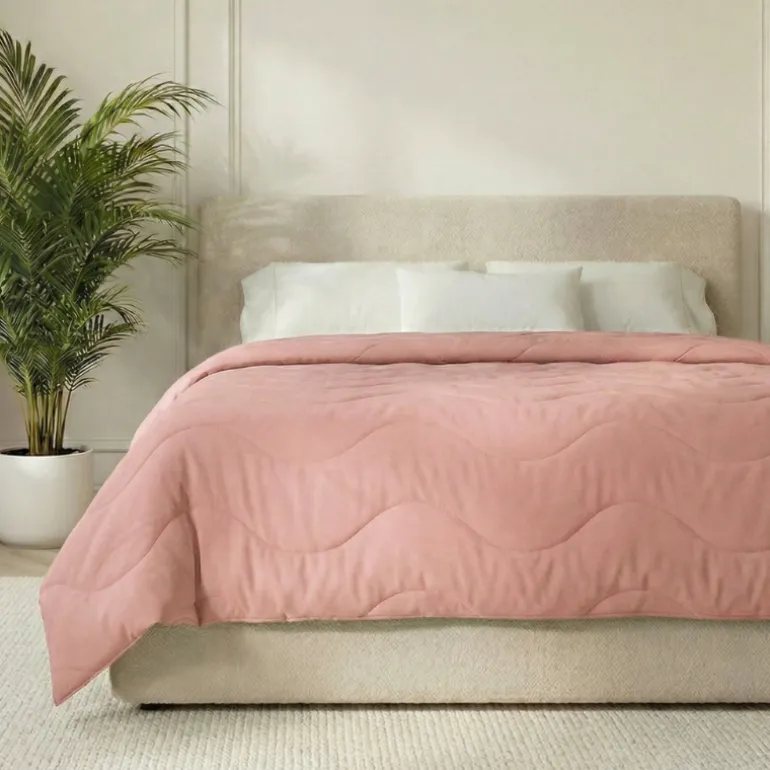 Easy Dekbed Zonder Overtrek Wave Uni - Roze