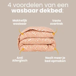 Easy Dekbed Zonder Overtrek - Zebra - Roze