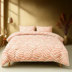 Easy Dekbed Zonder Overtrek - Zebra - Roze