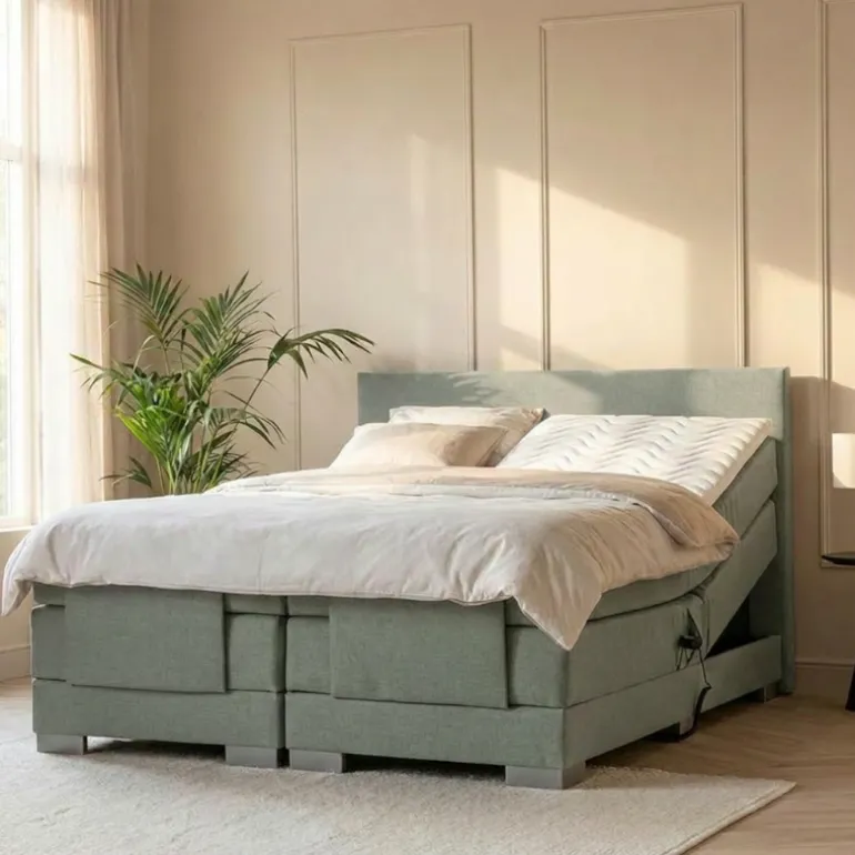 Elektrische Boxspring Julia - Groen