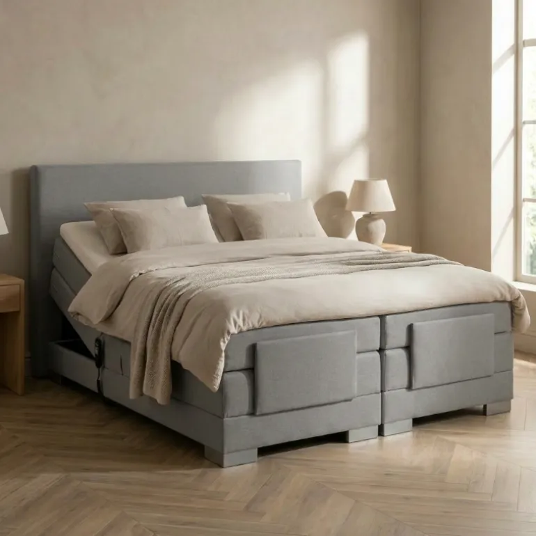 Elektrische Boxspring Julia - Grijs