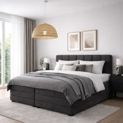 Elektrische Boxspring Lucca - Zwart