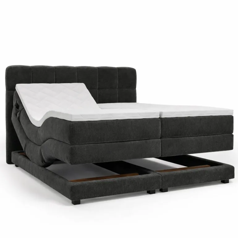 Elektrische Boxspring Lucca - Zwart