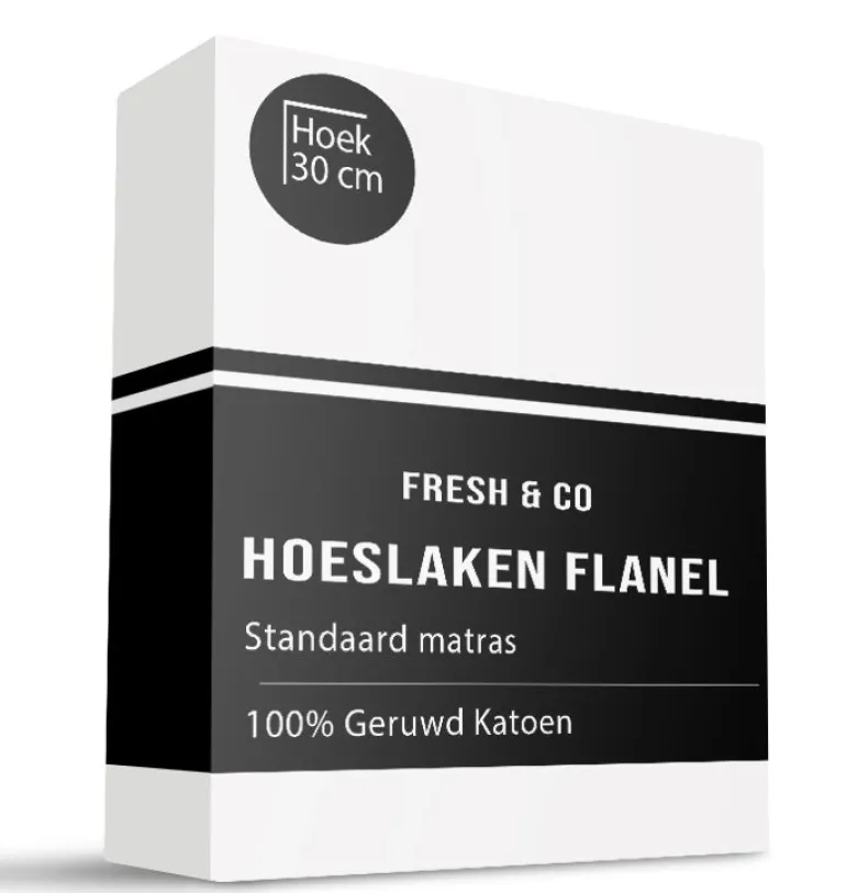 Flanel Dekbedovertrek + Hoeslaken - Wit