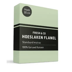 Flanel Dekbedovertrek + Hoeslaken - Groen