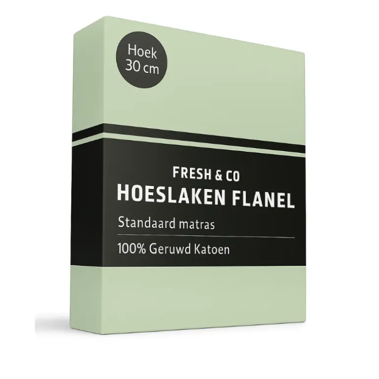 Flanel Dekbedovertrek + Hoeslaken - Groen