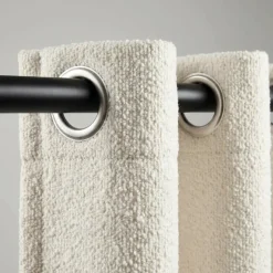 Gordijnen Bouclé - Ringen - Off-White