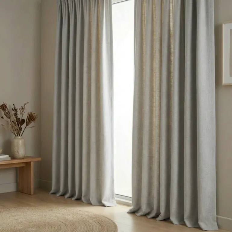 Gordijnen met Linnen Look - Haken - Off White