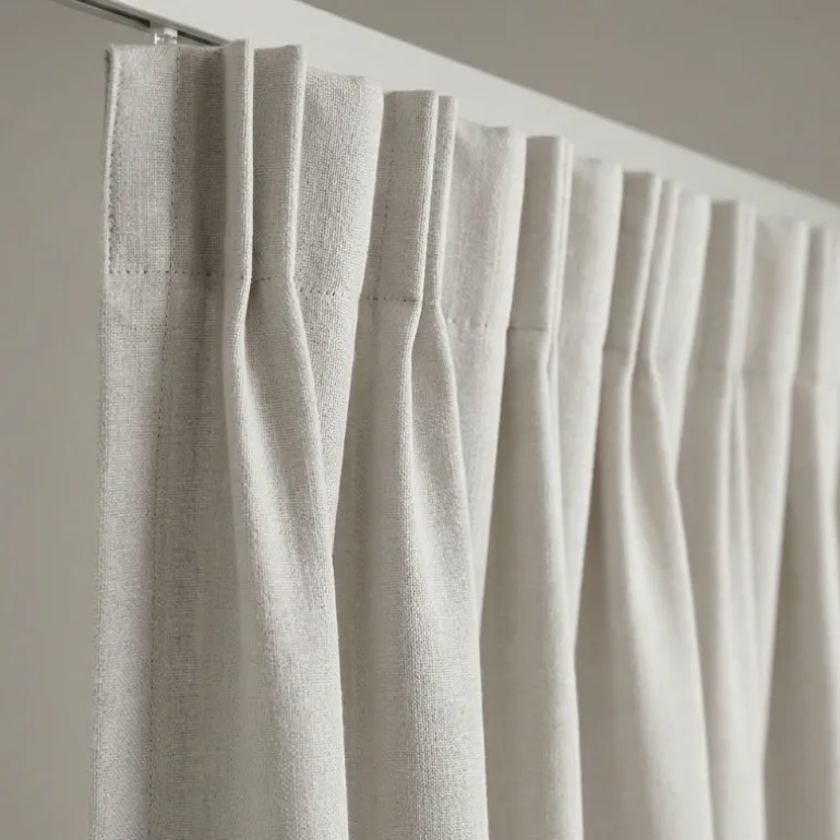 Gordijnen met Linnen Look - Haken - Off White