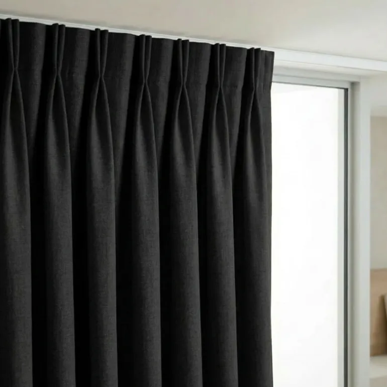 Gordijnen met Linnen Look - Haken - Zwart
