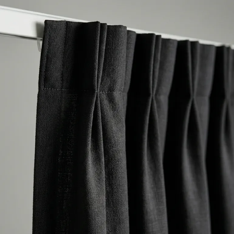 Gordijnen met Linnen Look - Haken - Zwart