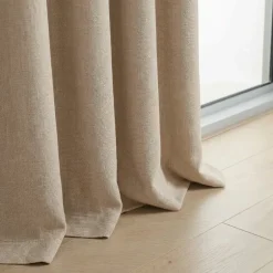 Gordijnen met Linnen Look - Haken - Beige