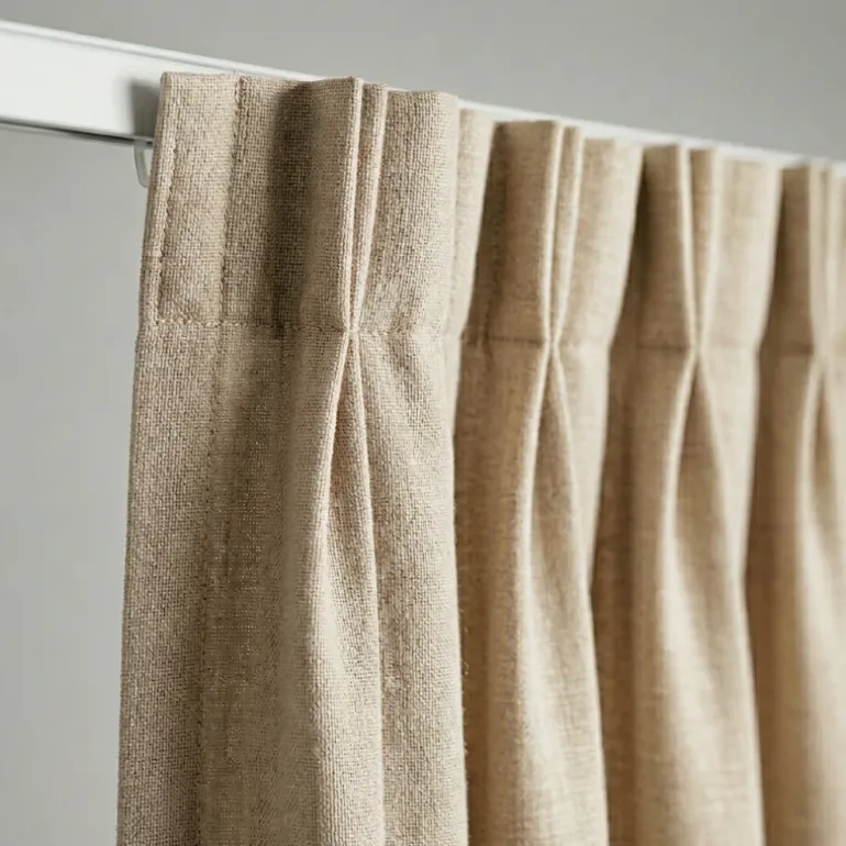 Gordijnen met Linnen Look - Haken - Beige