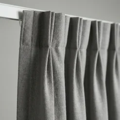Gordijnen met Linnen Look - Haken - Grijs