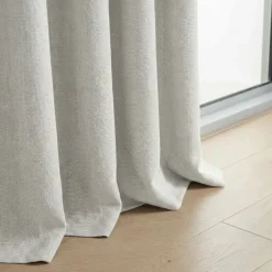 Gordijnen met Linnen Look - Ringen - Off White