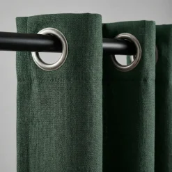 Gordijnen met Linnen Look - Ringen - Groen