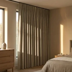 Gordijnen 100% Verduisterend - Haken - Beige