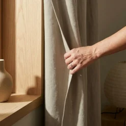 Gordijnen 100% Verduisterend - Haken - Beige