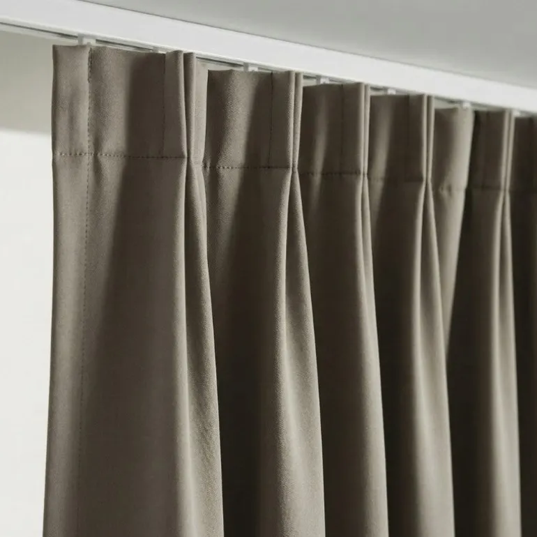 Gordijnen 100% Verduisterend - Haken - Taupe