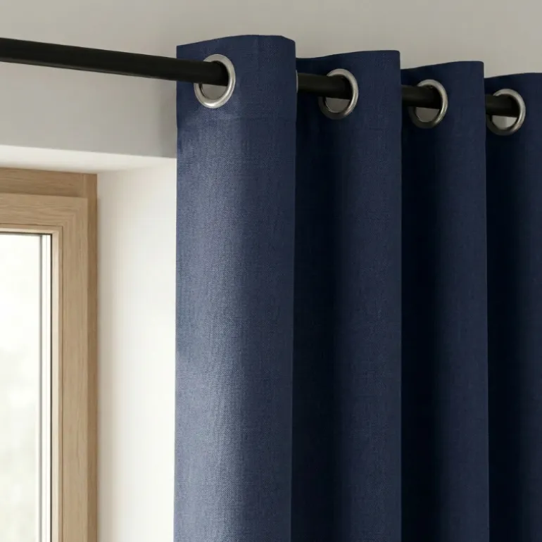 Gordijnen Verduisterend & Isolerend - Ringen - Navy