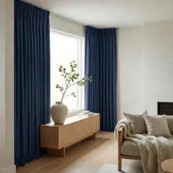 Gordijnen Verduisterend & Isolerend - Ringen - Navy