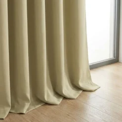 Gordijnen Verduisterend & Isolerend - Haken - Beige/Zand