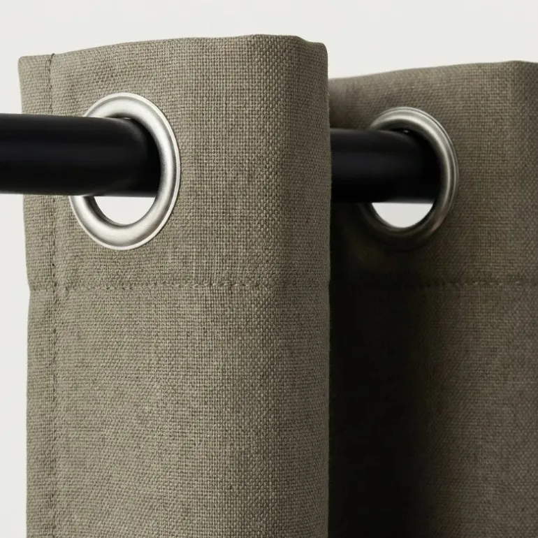 Gordijnen 100% Verduisterend - Ringen - Taupe