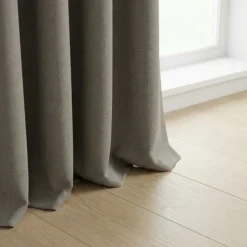 Gordijnen 100% Verduisterend - Ringen - Taupe