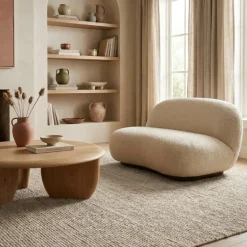 Handgeweven Jute Vloerkleed Rosalie - Wit